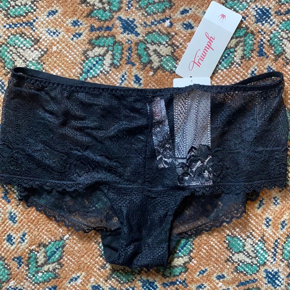 NWT black lace panties